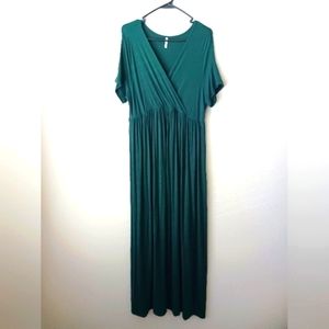 Xpenyo Green Maternity Long Maxi Dress Size XL Pre-owned